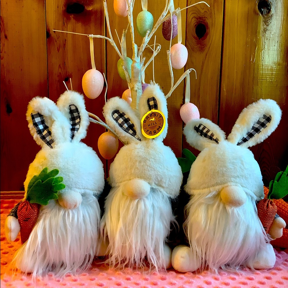 Rabbit Hill Farm Trio of Easter Bunny Gnomes